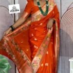 Pure raw mango silk saree