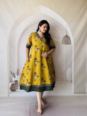 COTTON AJRACK PRINT DRESSES